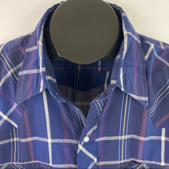 VINTAGE Youngbloods Authentic Western Plaid Pearl-Snap XL - Picture 8 of 13